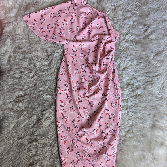 EUC ASOS Design Maternity One Shoulder Floral Midi Dress - Picture 3 of 14